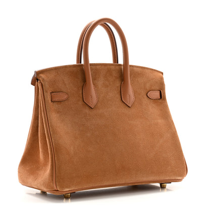 Hermes Veau Doblis Swift Grizzly Birkin 25 Gold 3 of 11