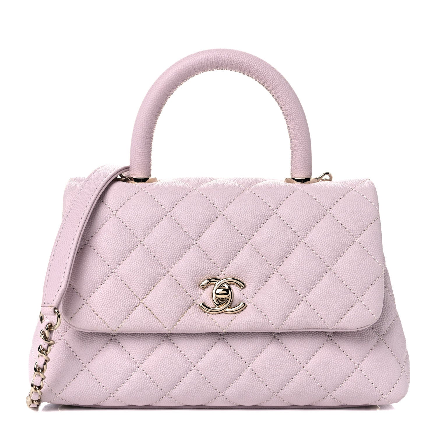 Chanel Caviar Quilted Mini Coco Handle Flap Lilas Lilac 1 of 10