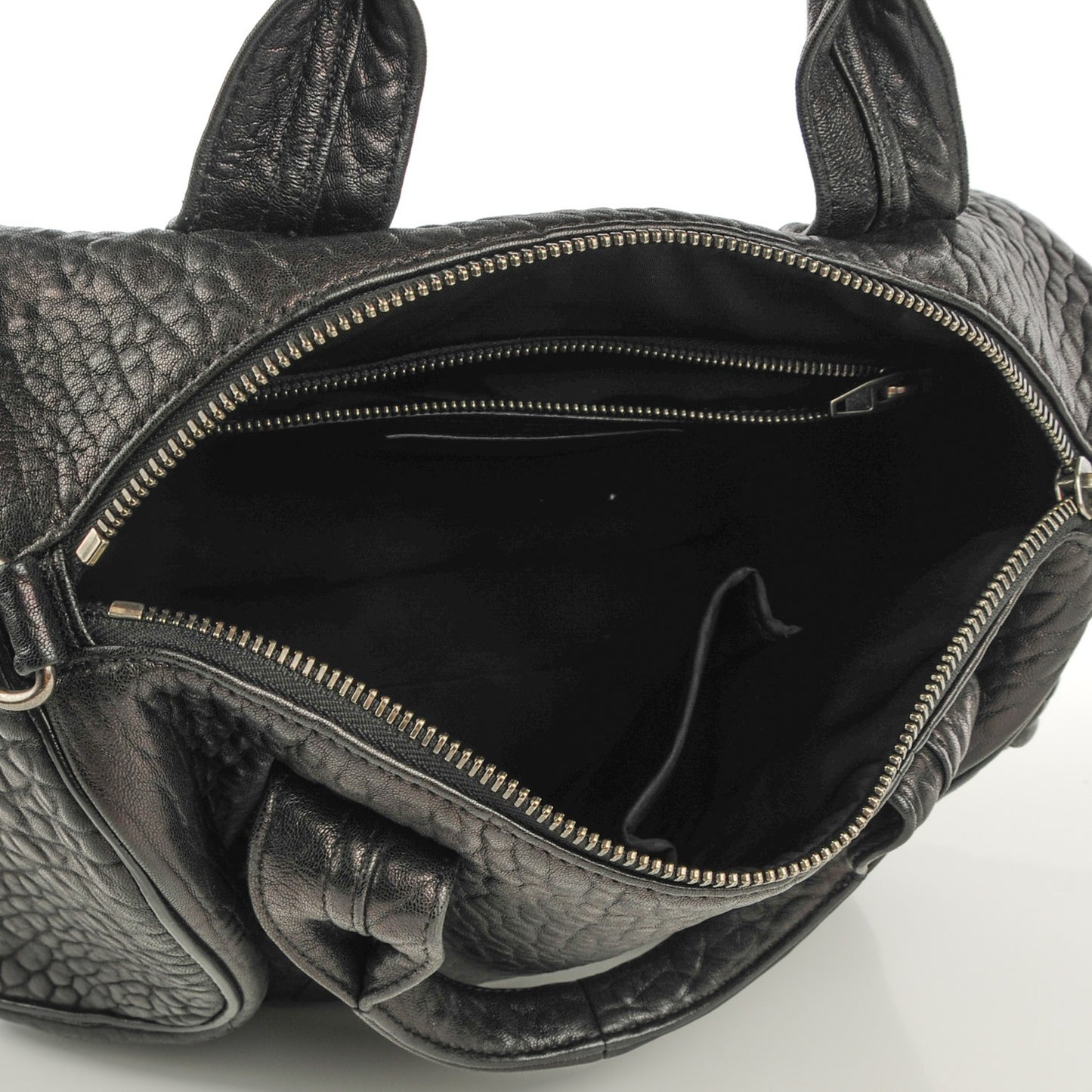 Pebbled Lambskin Rocco Black Nickel Hardware