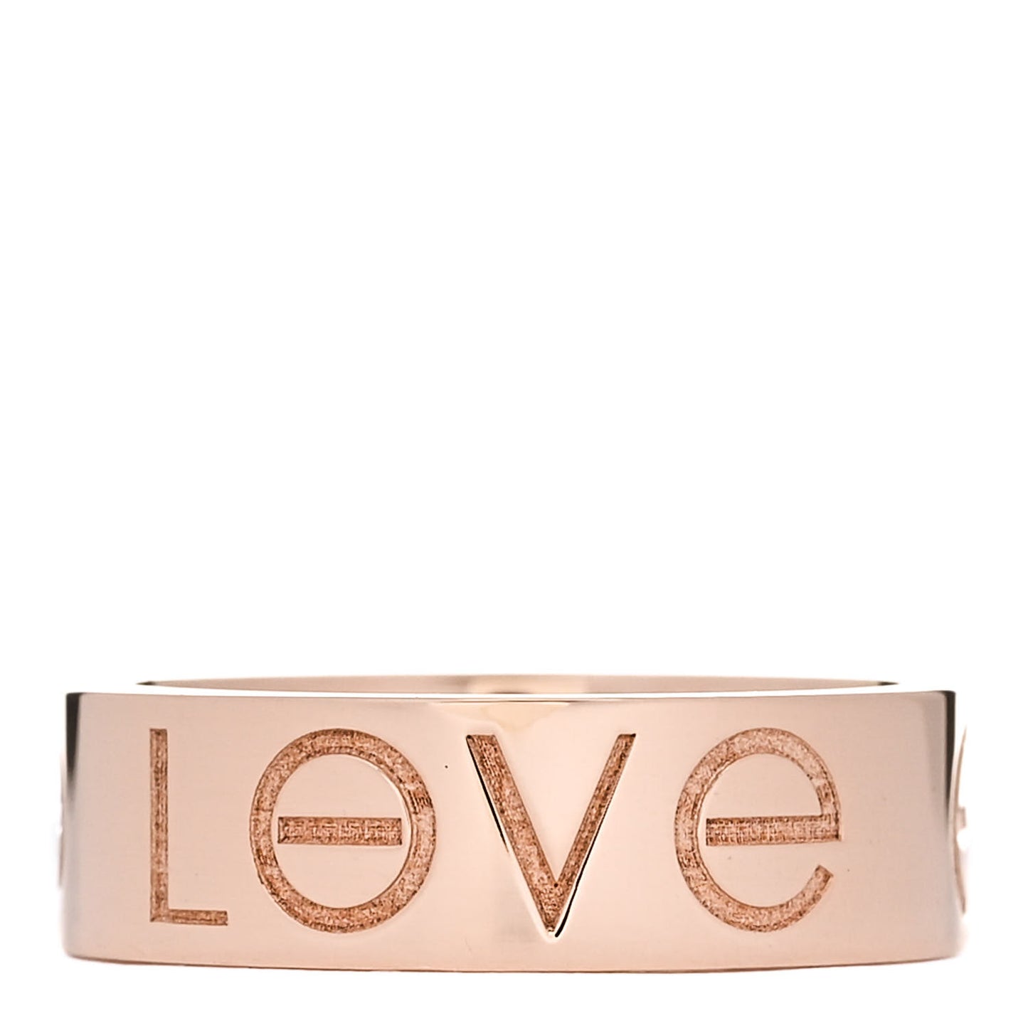 18K Pink Gold 5.5mm Engraved LOVE Ring 50 5.25
