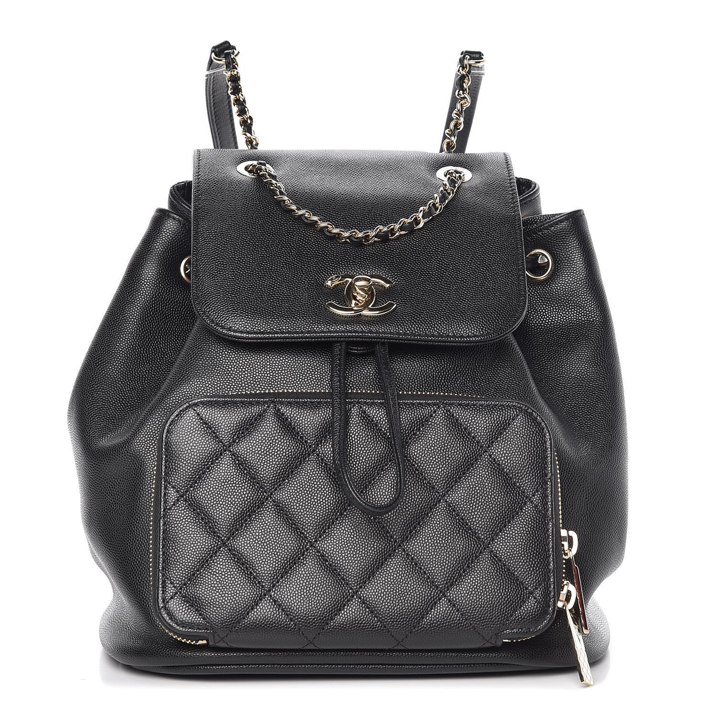 Caviar Quilted Business Affinity Backpack Black