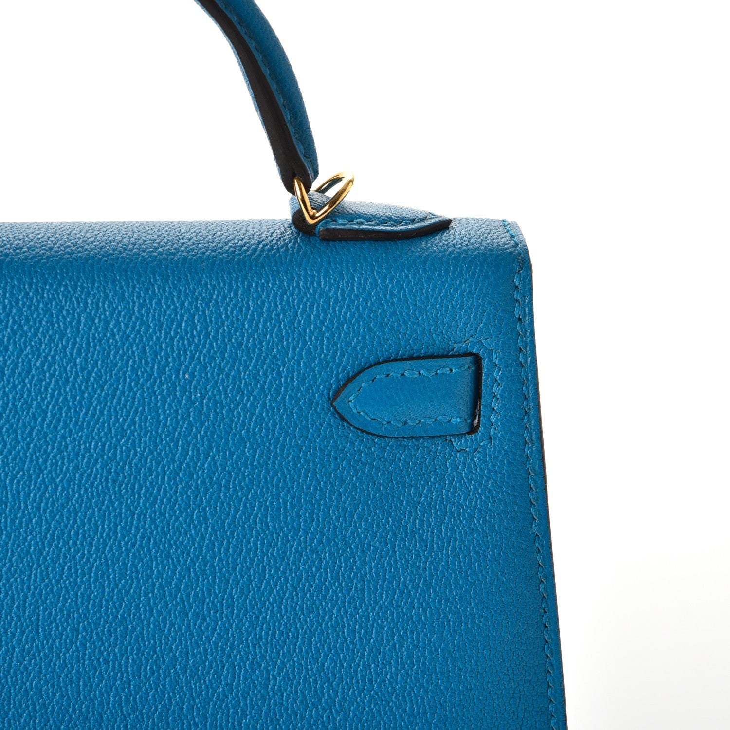 Hermes Chevre Mysore Mini Kelly Sellier 20 Bleu Zanzibar 7 of 29