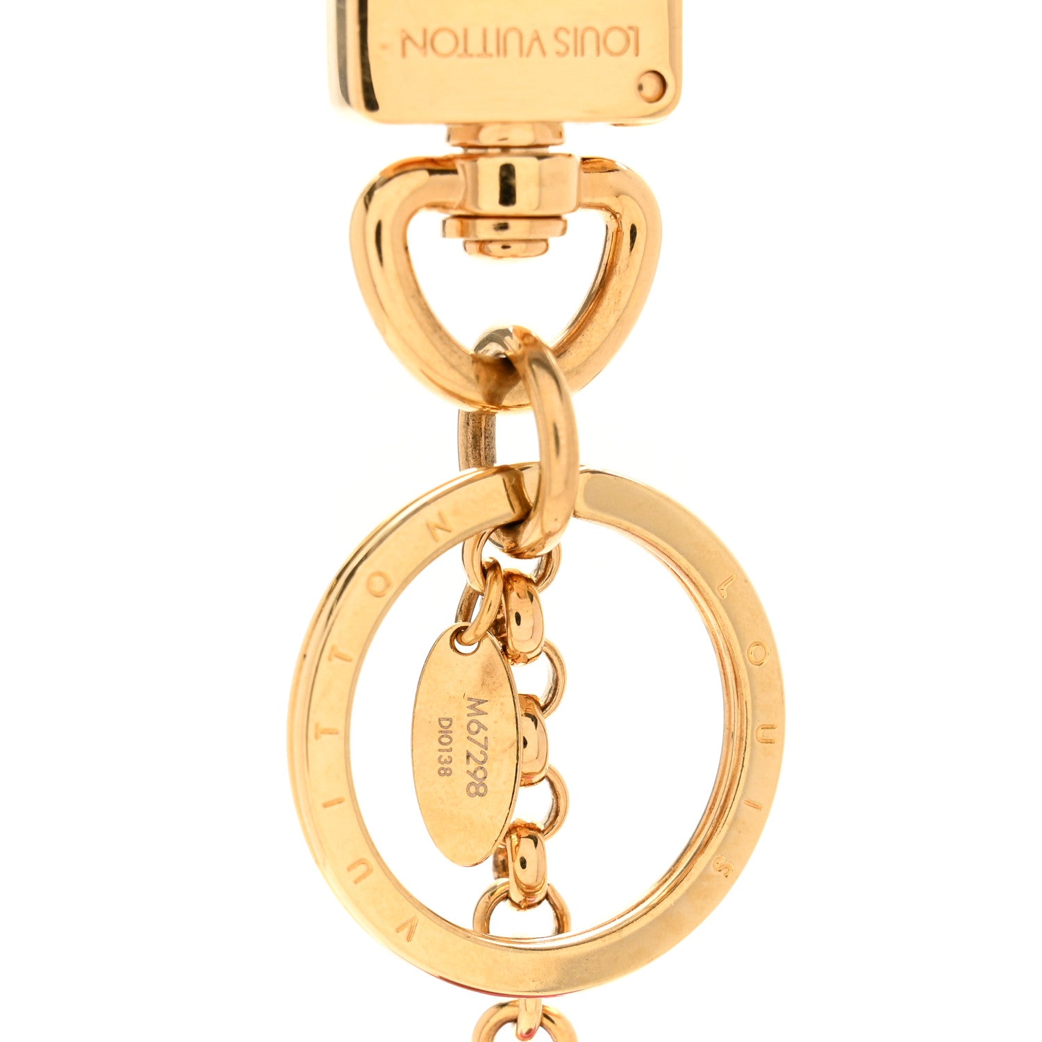 Louis Vuitton Wood Monogram Vivienne Puppet Bag Charm Key Holder Pink 4 of 5
