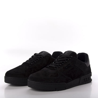 Louis Vuitton Suede Uniform Sneakers 9.5 Black 3 of 10