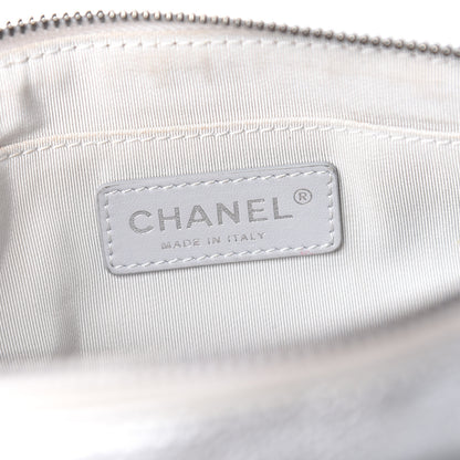 Chanel Metallic Grained Calfskin Quilted Casual Rock Waist Bag Fanny Pack Silver 8 of 10