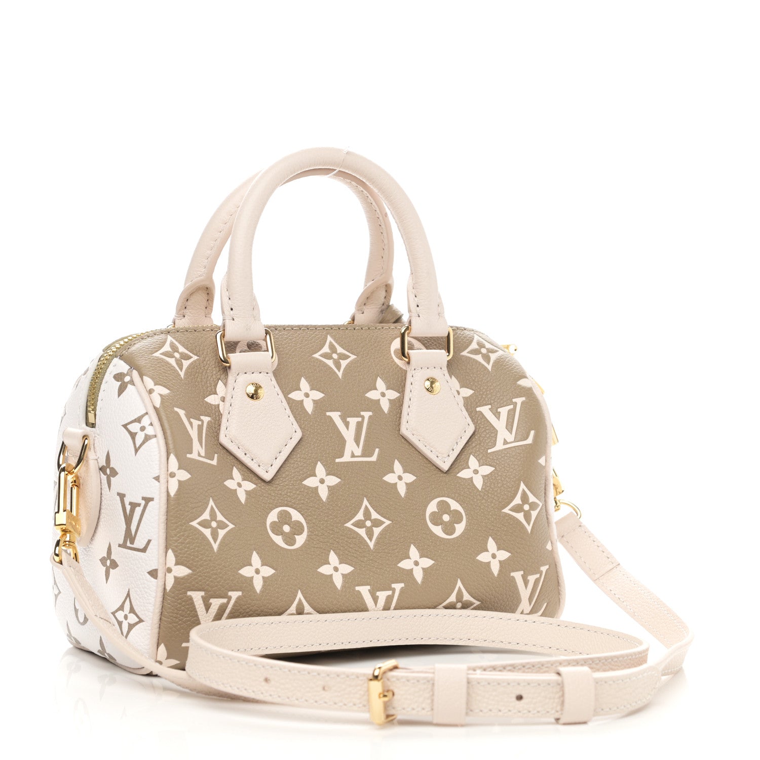 Louis Vuitton Empreinte Monogram Spring in the City Speedy Bandouliere 20 Kaki Beige Cream 3 of 9