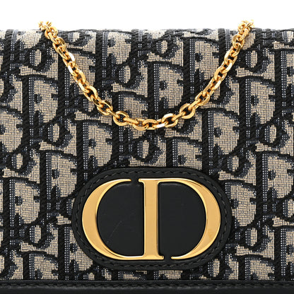 Christian Dior Oblique 30 Montaigne 2-In-1 Pouch Blue 8 of 10
