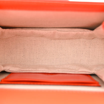 Gucci Boarded Dyana Lux Calfskin Web Mini Bamboo 1947 Top Handle Bag Calypso Orange 5 of 11