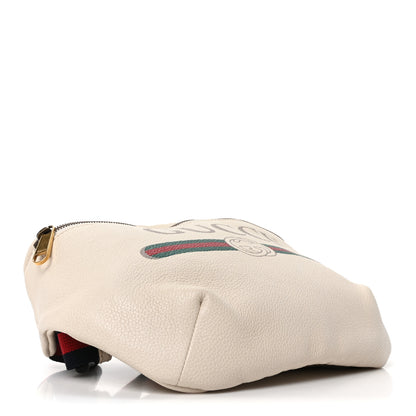Gucci Grained Calfskin Logo Belt Bag White 4 of 10