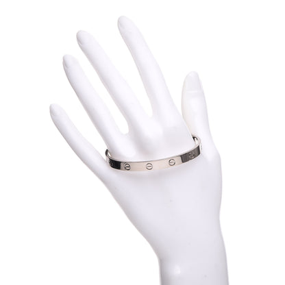 Cartier 18K White Gold LOVE Cuff Bracelet 18 2 of 7
