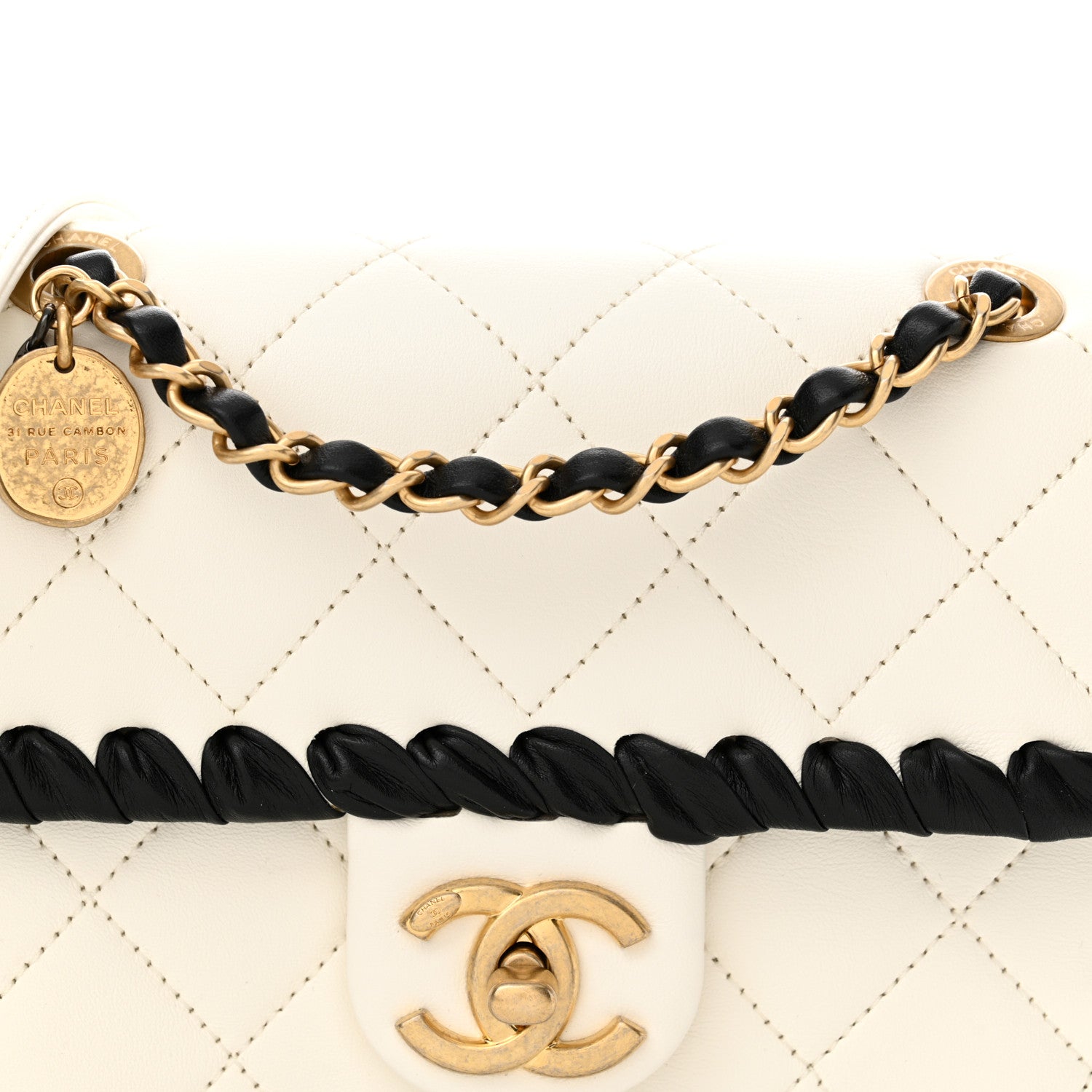 Chanel Braided Calfskin Mini My Own Frame Flap White 8 of 11