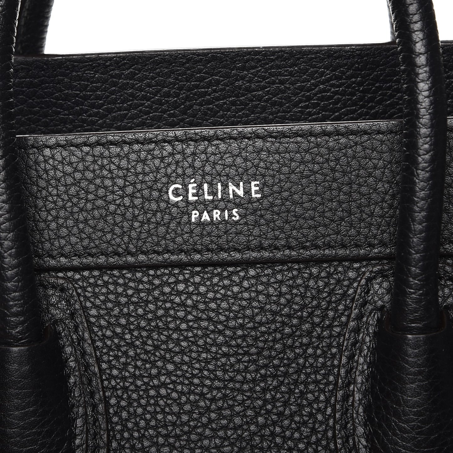 Drummed Calfskin Nano Luggage Black