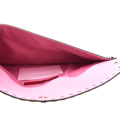 Valentino Garavani Vitello Large Rockstud Envelope Clutch Absolute 5 of 8