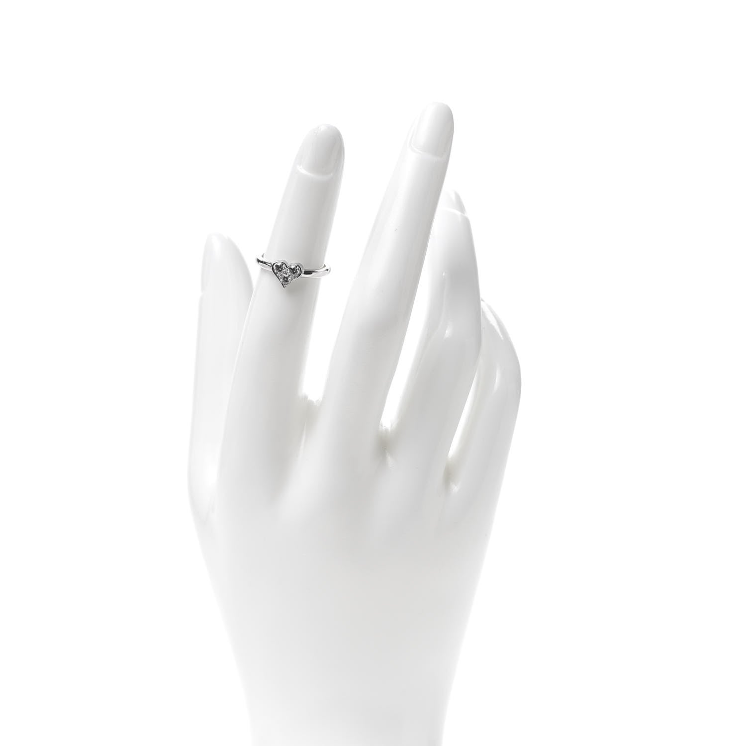 Tiffany Platinum Diamond Hearts Ring 47 4 2 of 4