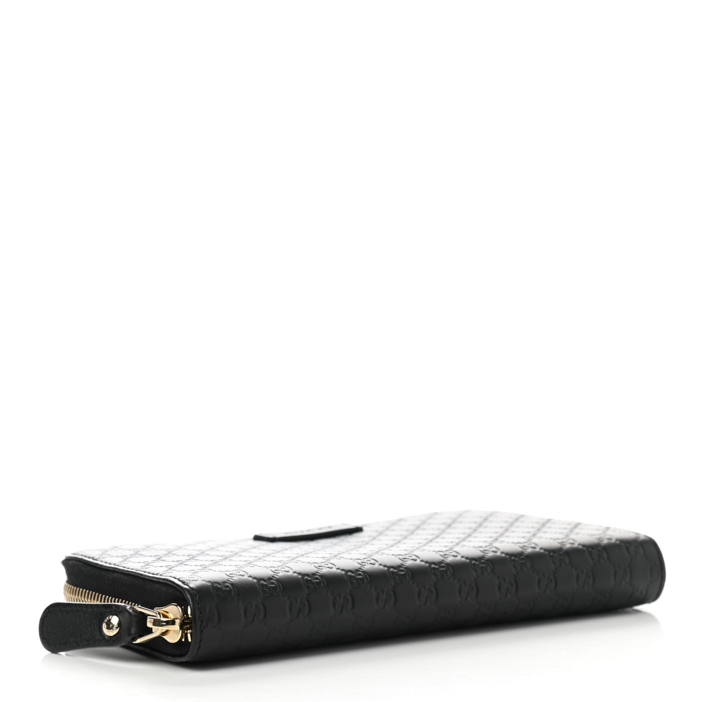 Microguccissima Zip Around Wallet Black