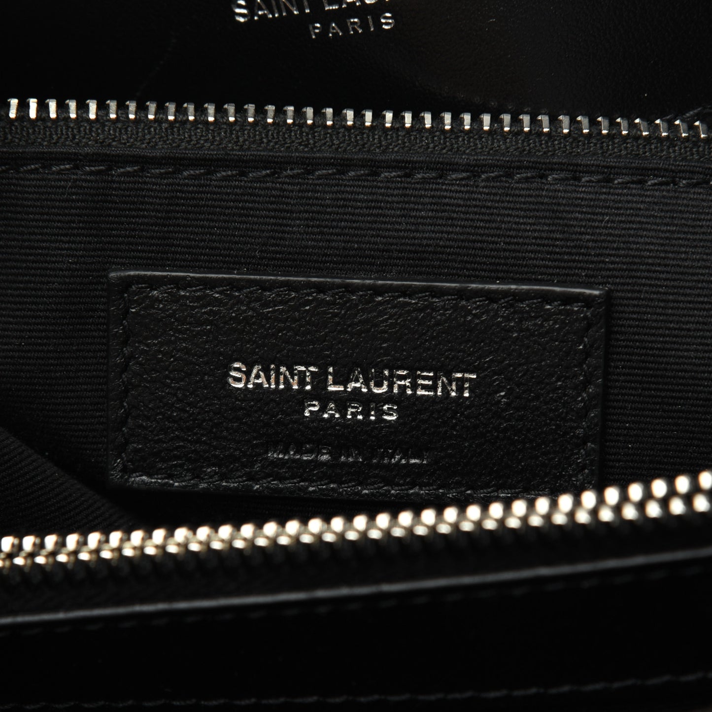 Calfskin Y Quilted Monogram Medium Loulou Chain Satchel Black