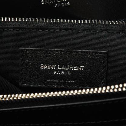 Saint Laurent Calfskin Y Quilted Monogram Medium Loulou Chain Satchel Black 8 of 20