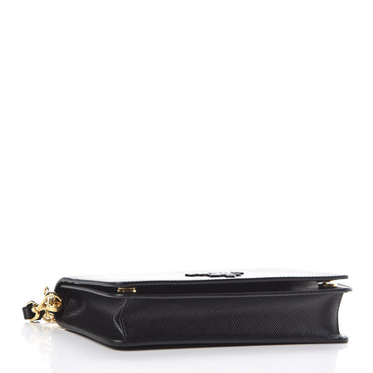 Prada Saffiano Shine Chain Wallet Black 4 of 9