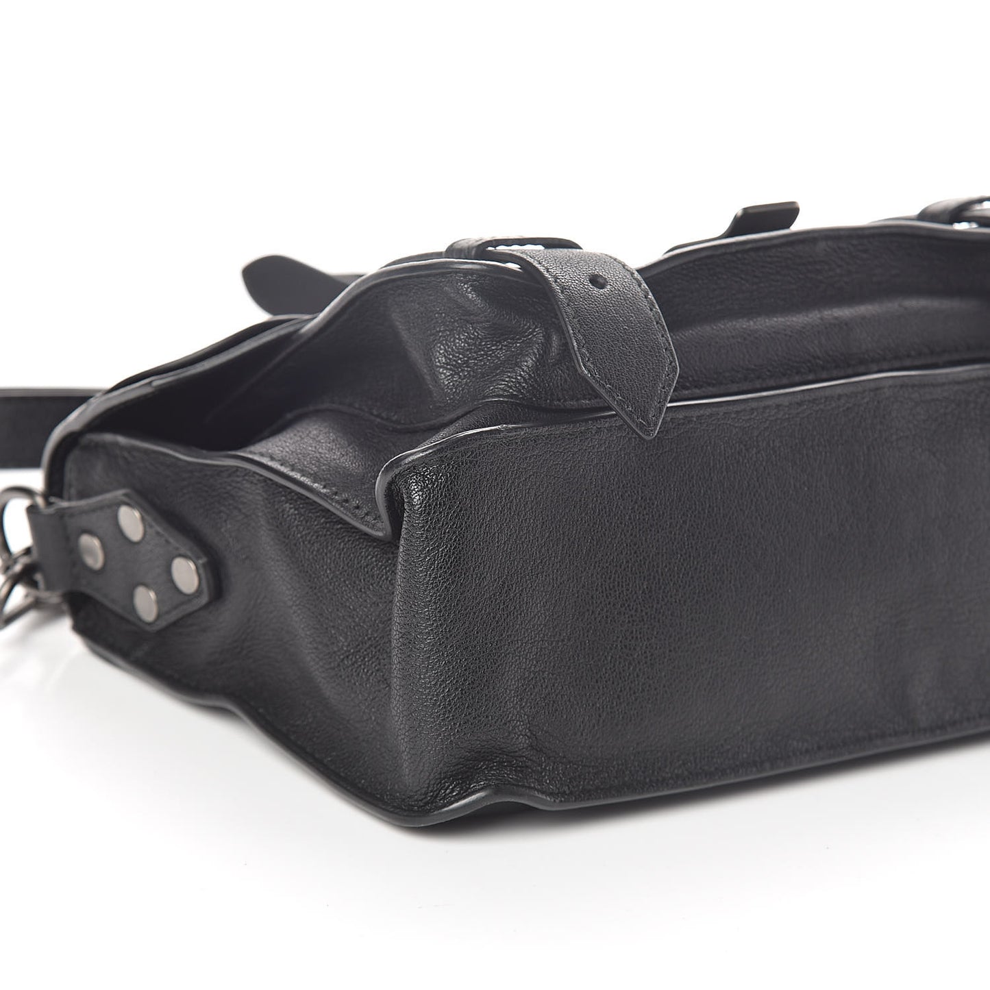 Grained Calfskin Tiny PS1 Satchel Black