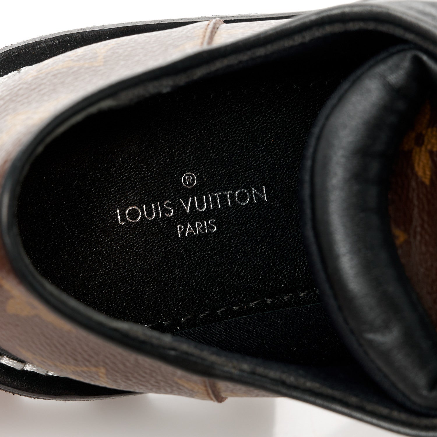 Louis Vuitton Monogram Calfskin Beaubourg Platform Derby Shoes 38 Brown 7 of 8