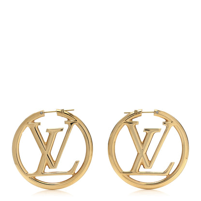 Louis Vuitton Metal Louise Hoop Earrings Gold 1 of 4