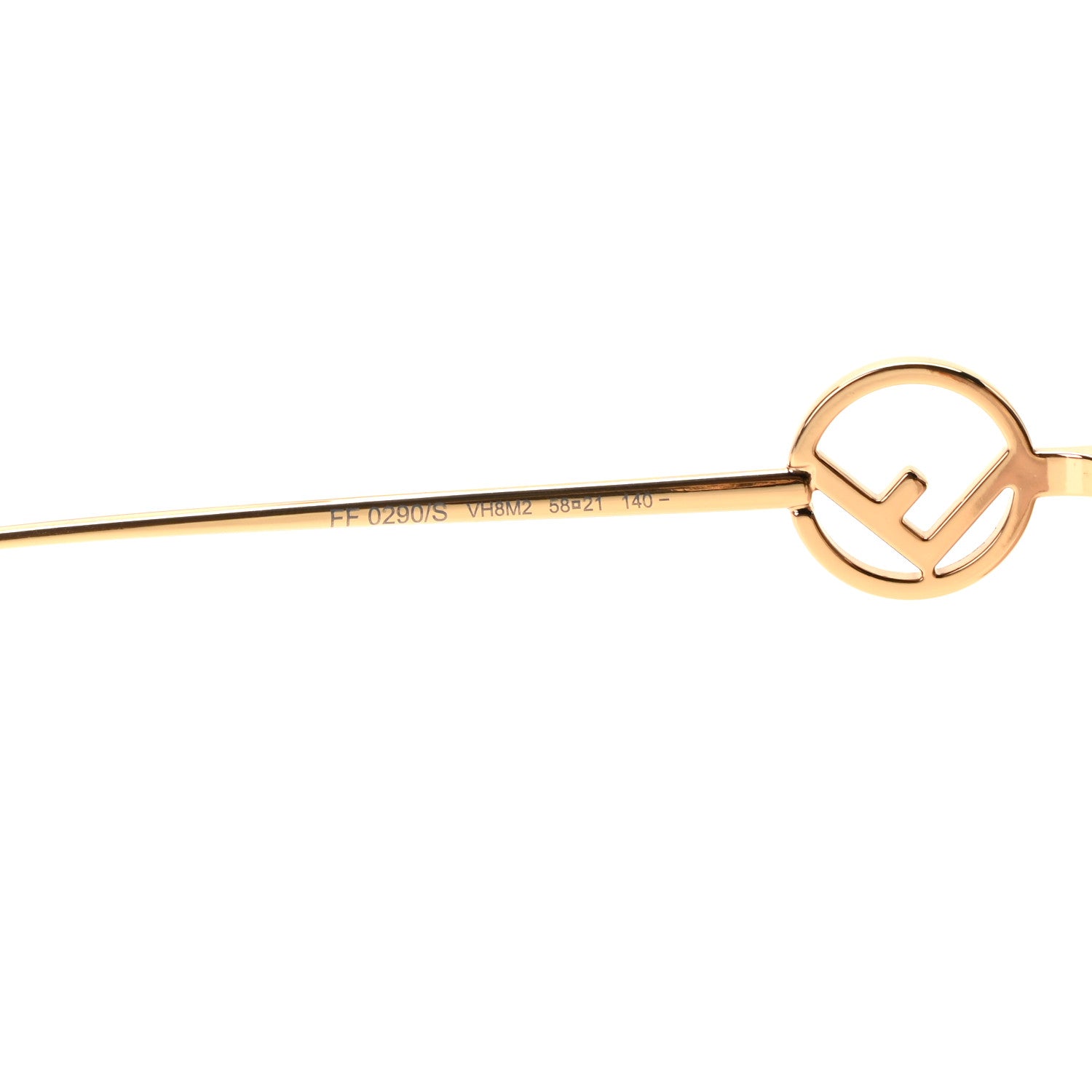 Fendi Metal Acetate F is Fendi FF Cat Eye Sunglasses FF 0290/S Gold 6 of 7