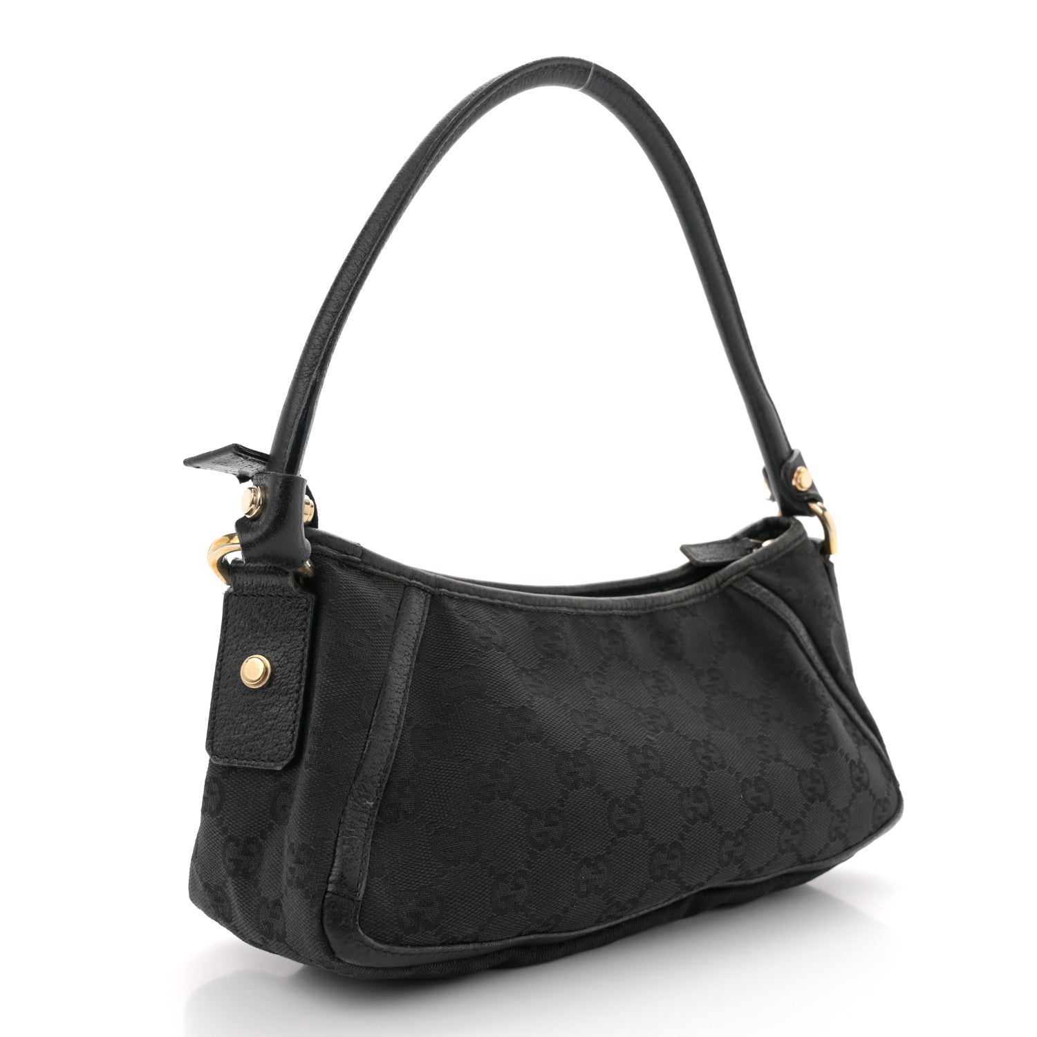 Gucci Monogram D Ring Abbey Pochette Black 3 of 14