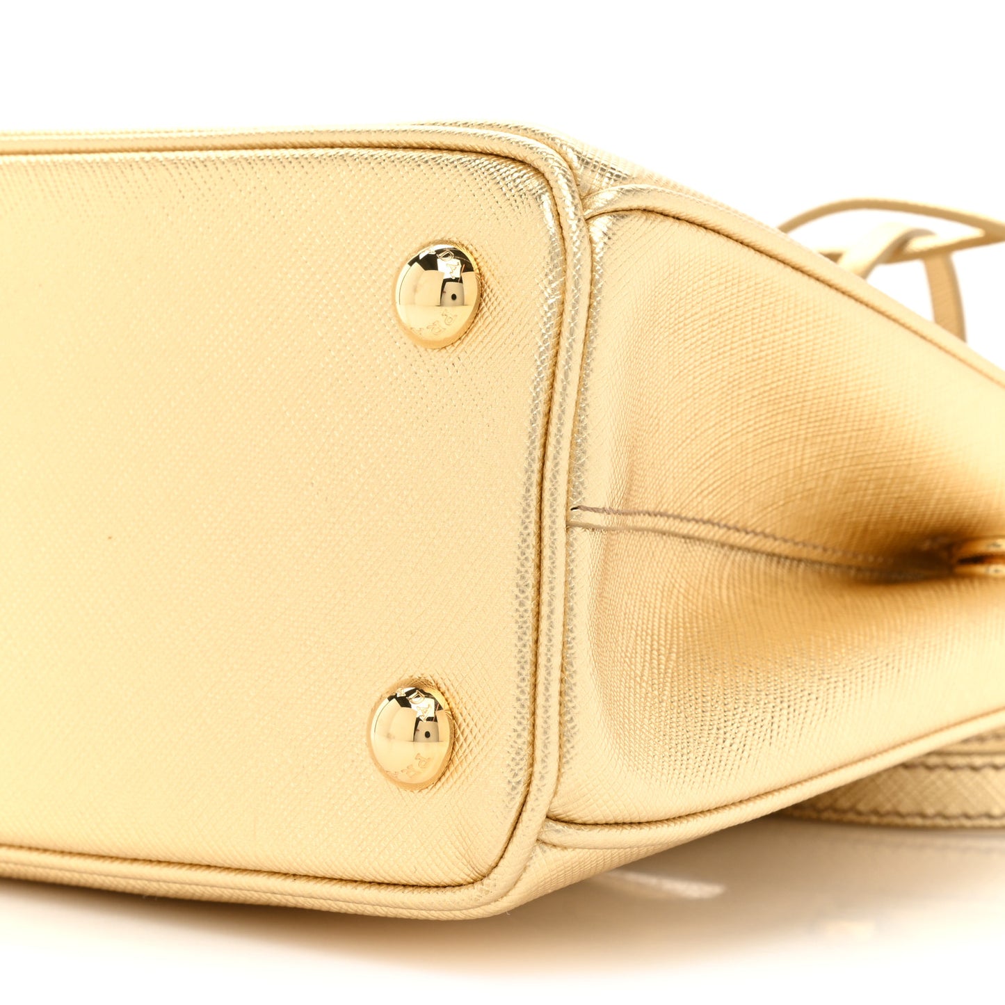 Saffiano Lux Mini Galleria Double Zip Tote Platino