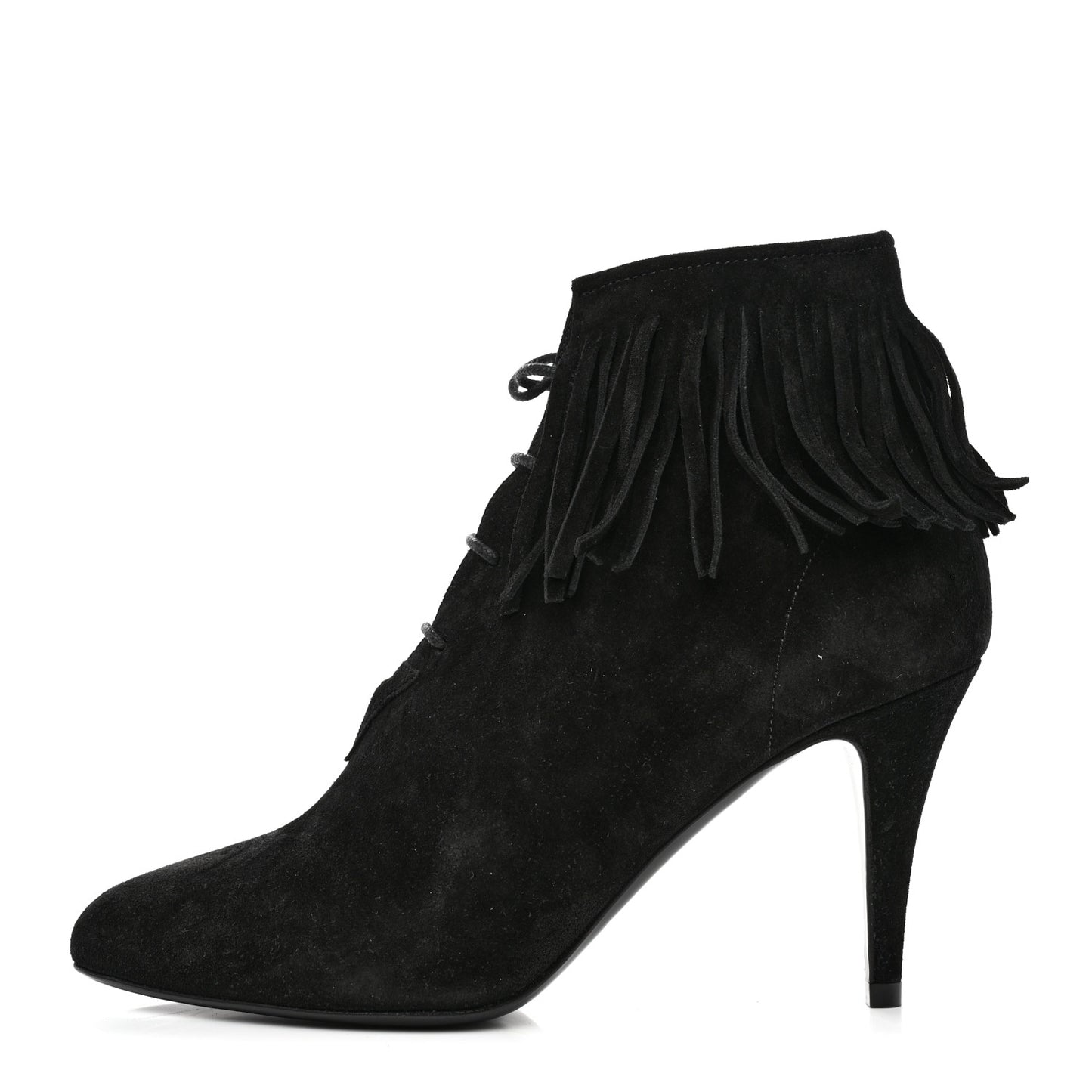 Suede Fringe Otterproof Light Anita 85 Ankle Boots 36 Black