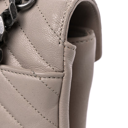 Saint Laurent Sheepskin Matelasse Chevron Monogram Medium College Bag Rose Antic 15 of 17