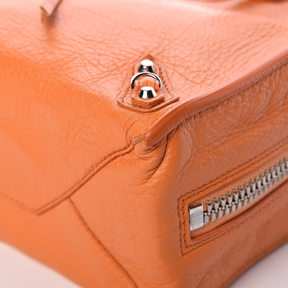 Balenciaga Calfskin Papier Mini A4 Zip Around Tote Orange 10 of 13