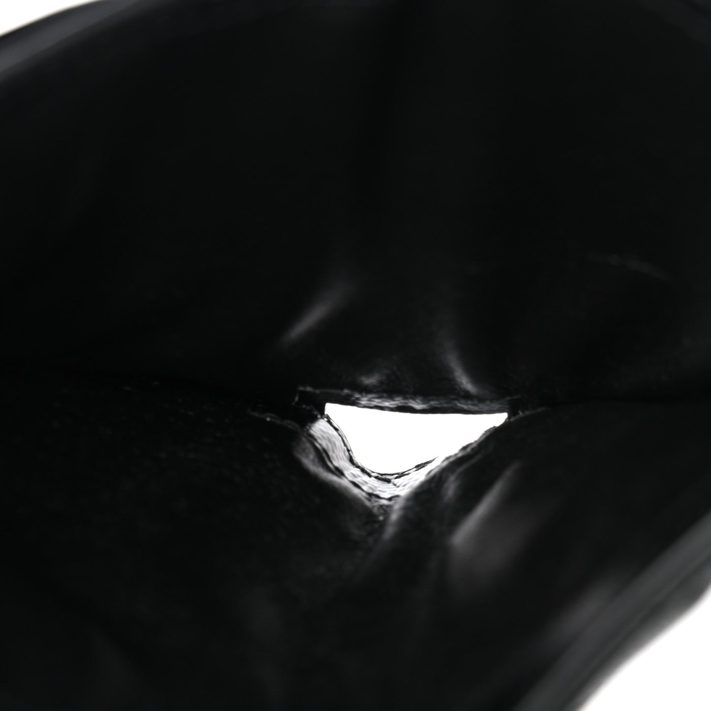Grain De Poudre Matelasse Chevron Monogram Compact Tri Fold Wallet Black