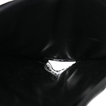Saint Laurent Grain De Poudre Matelasse Chevron Monogram Compact Tri Fold Wallet Black 5 of 8