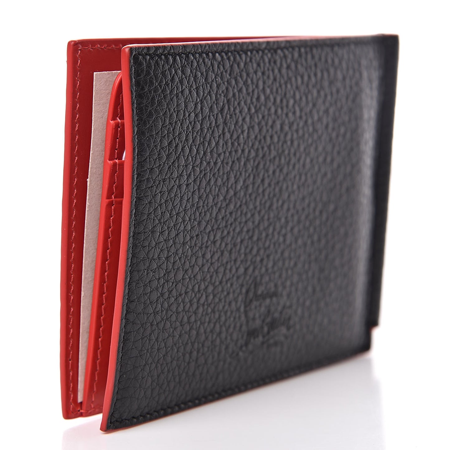 Calfskin Spike Bi-Fold Wallet Black