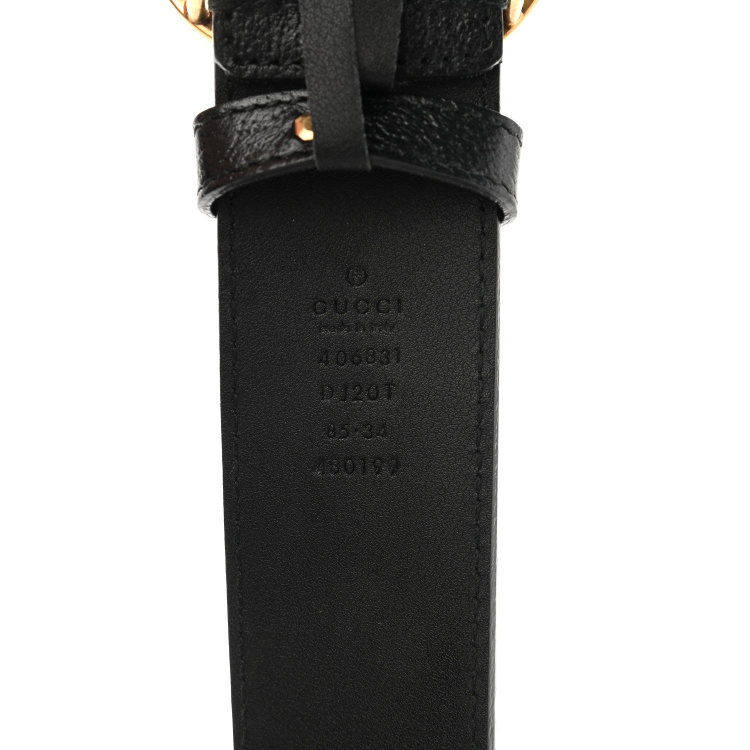 Gucci Textured Dollar Calfskin Double G 40mm Belt 85 34 Black 3 of 6