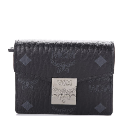 MCM Visetos Mini Accordion Card Wallet Black 1 of 6