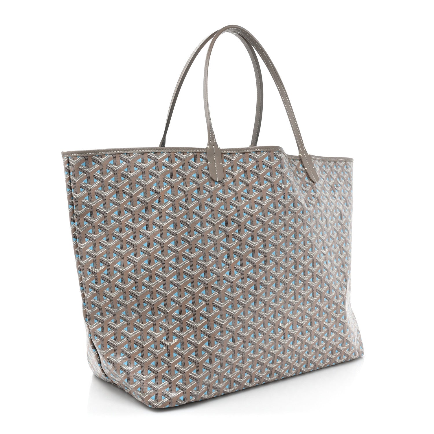 Goyard Goyardine Saint Louis Claire Voie GM Grege Turquoise 4 of 14
