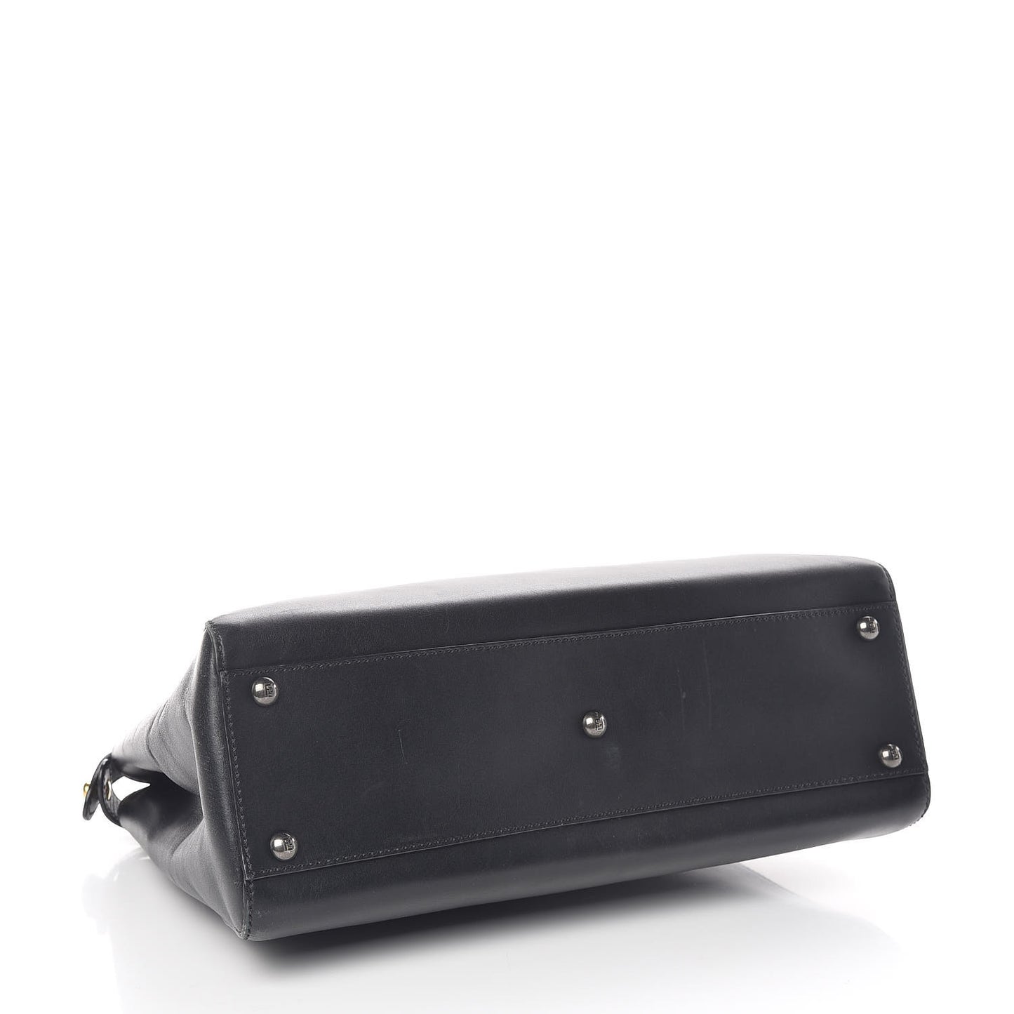 Vitello Suede Medium Peekaboo Iconic Satchel Black