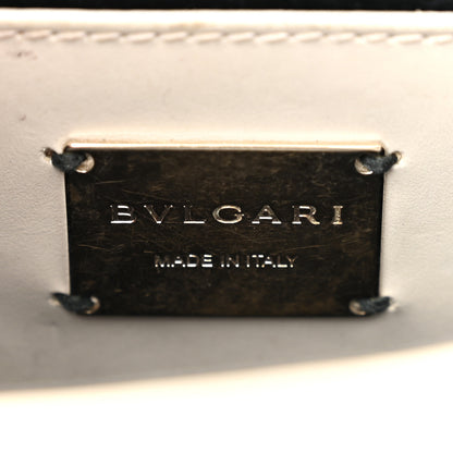 Bulgari Calfskin Woven Chain Serpenti Forever Crossbody Bag White 6 of 9