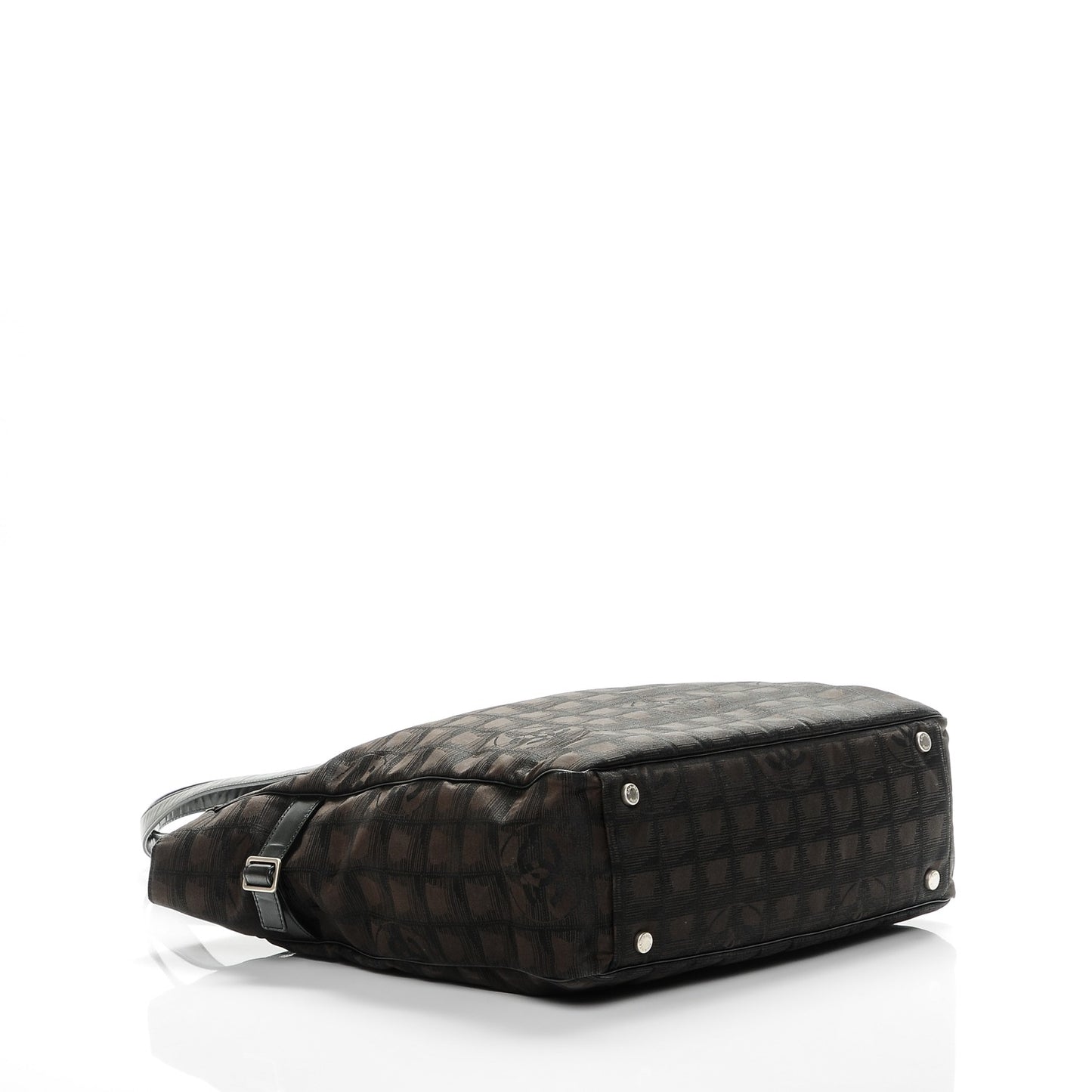 Nylon Medium Travel Tote Black Brown