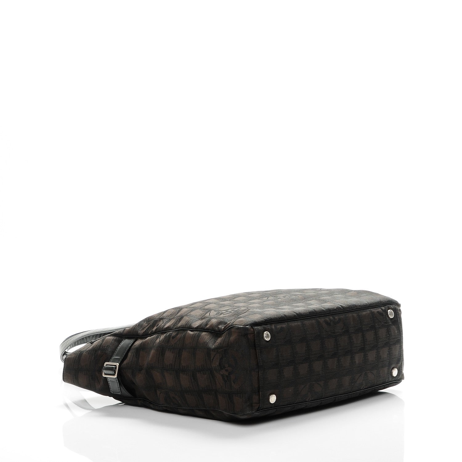 Chanel Nylon Medium Travel Tote Black Brown 4 of 14