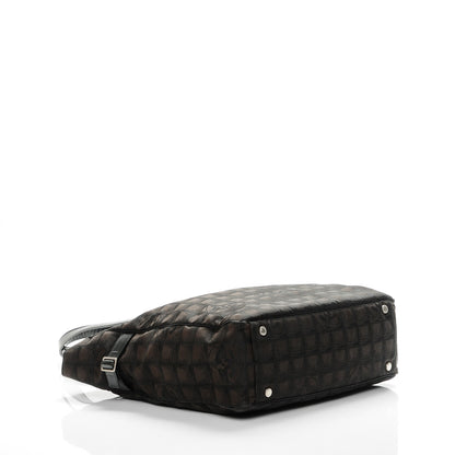 Chanel Nylon Medium Travel Tote Black Brown 4 of 14