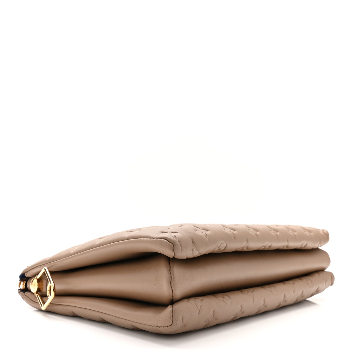 Lambskin Embossed Monogram Coussin MM Taupe