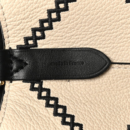 Louis Vuitton Empreinte Monogram Giant Broderies Neonoe MM Cream Black 8 of 11