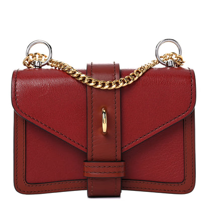 Chloe Shiny Goatskin Calfskin Mini Aby Chain Shoulder Bag Sepia Brown 1 of 17