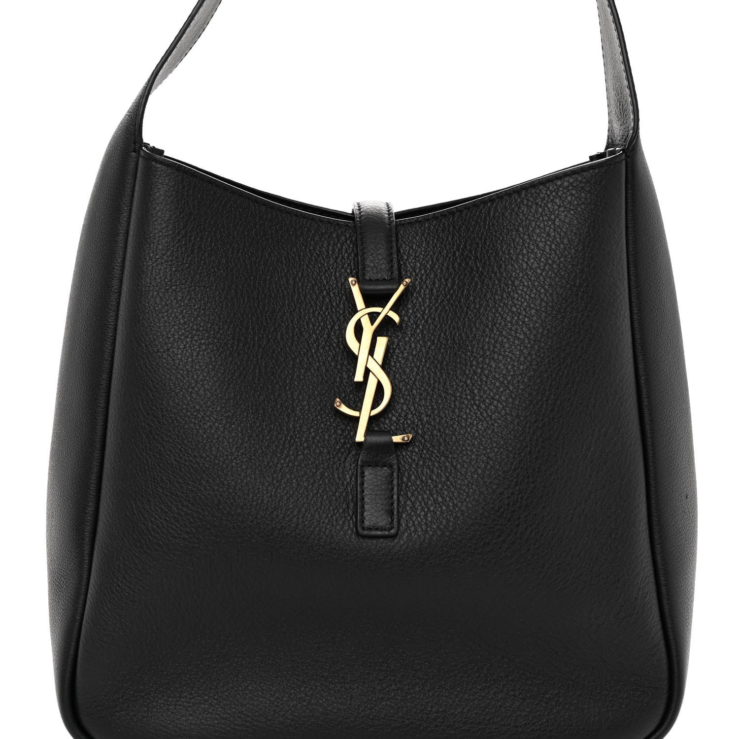 Saint Laurent Smooth Calfskin Small Le 5 A 7 Soft Hobo Black 7 of 9