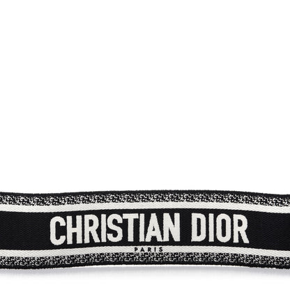 Christian Dior Canvas Embroidered Shoulder Strap Black Ultramatte 4 of 6