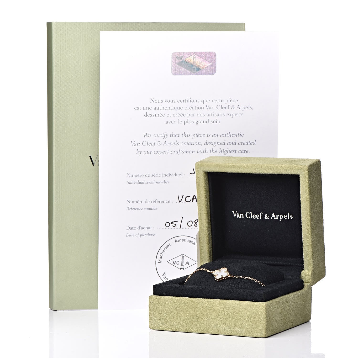 Van Cleef & Arpels 18K Yellow Gold Mother of Pearl Sweet Alhambra Bracelet 7 of 7