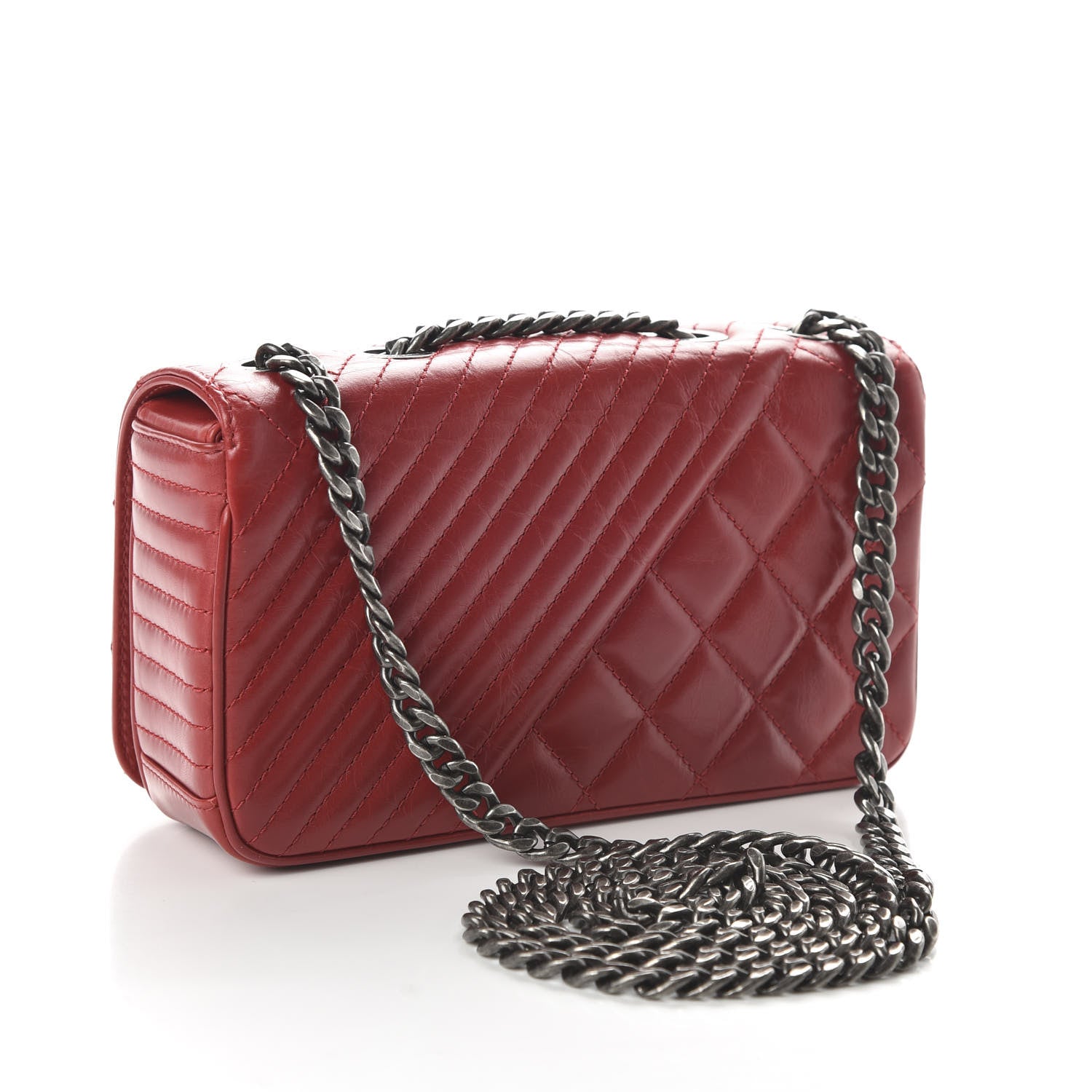 Chanel Glazed Calfskin Quilted Small Coco Boy Flap Red 3 of 11