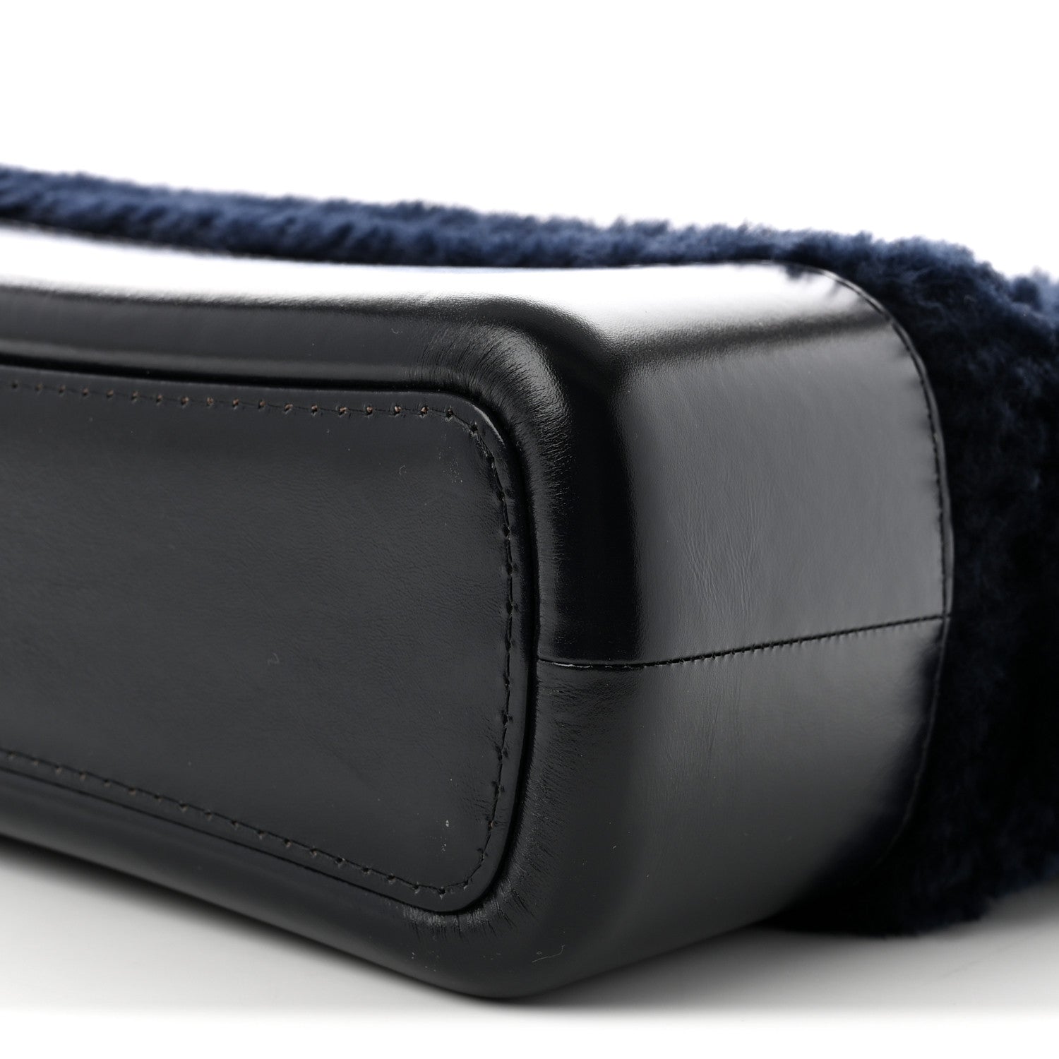 Chanel Shearling Medium Gabrielle Hobo Navy 10 of 10